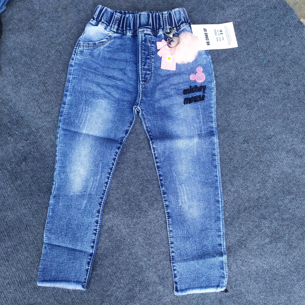 Quần jeans dài siêu xinh bé gái 10-25kg