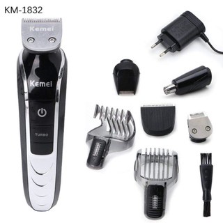 Tông đơ cắt tóc / cạo râu Kemei KM-1832 5 trong 1 chất lượng cao sử dụng điện sạc