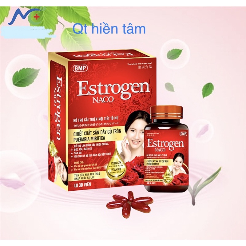 ✅ Estrogen Naco- Tinh Dầu Hoa Anh Thảo Nhập Khẩu Hà Lan- Cân Bằng Nội Tiết Tố- Đẹp Da Hết Mụn, 1 Lọ x 30 Viên