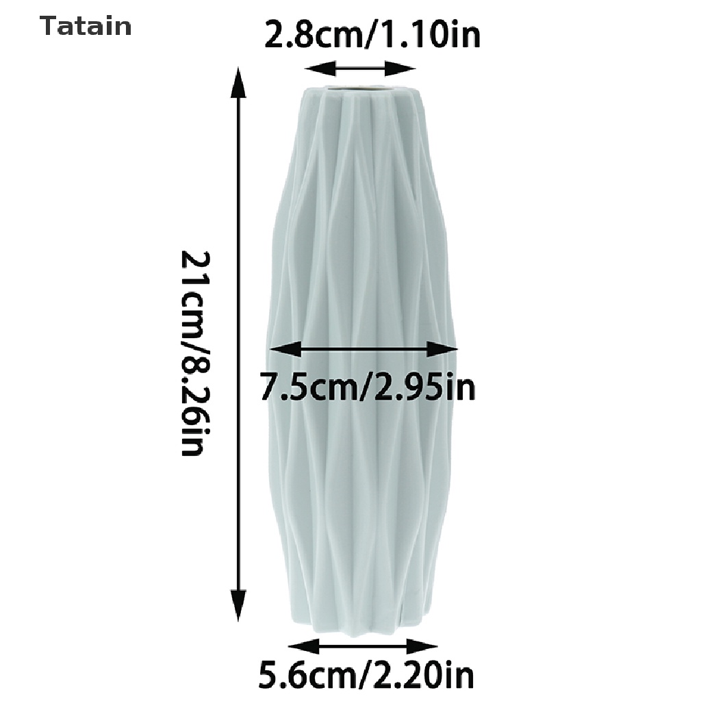 Bình hoa bằng nhựa giả gốm màu trắng trang trí nhà cửa