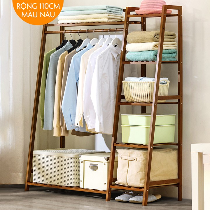 Tủ treo quần áo đa năng kiểu Hàn Quốc hình thang 110cm-M013-11 | BigBuy360 - bigbuy360.vn