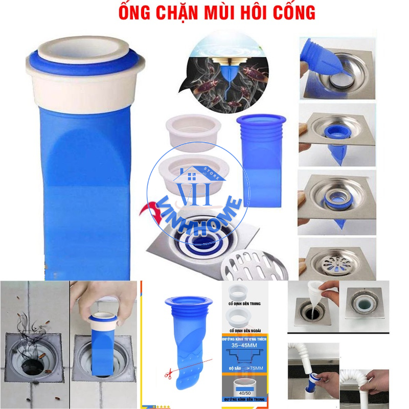 Bộ ống sillicon ngăn chặn mùi hôi cống, Ống Chặn Mùi Hố Gas, Ống Silicon Chặn Mùi Hôi Cống, Phễu, Bậu Ngăn Tóc, Chặn Rác