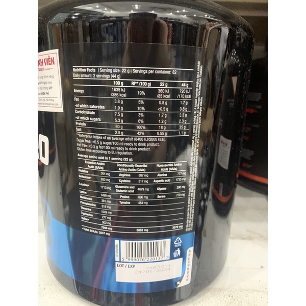 Sữa tăng cơ BioTechUSA Hydro Whey Zero Hỗ Trợ Tăng Cơ Giảm Mỡ, 4 Lbs  tại  WHEYSINHVIEN WHEY SINH VIÊN