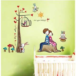Decal dán tường Đôi tình nhân 2-PK118