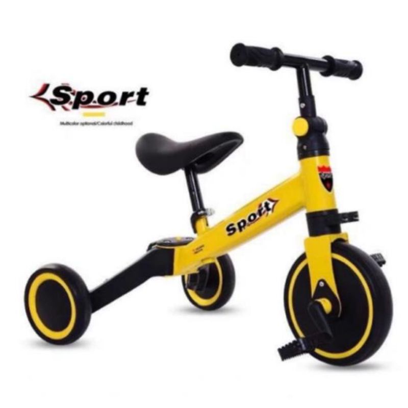 Xe chòi chân trẻ em sports 3 trong 1 vừa là xe chòi chân vừa là xe đạp 3 bánh vừa làm xe thăng bằng cho bé