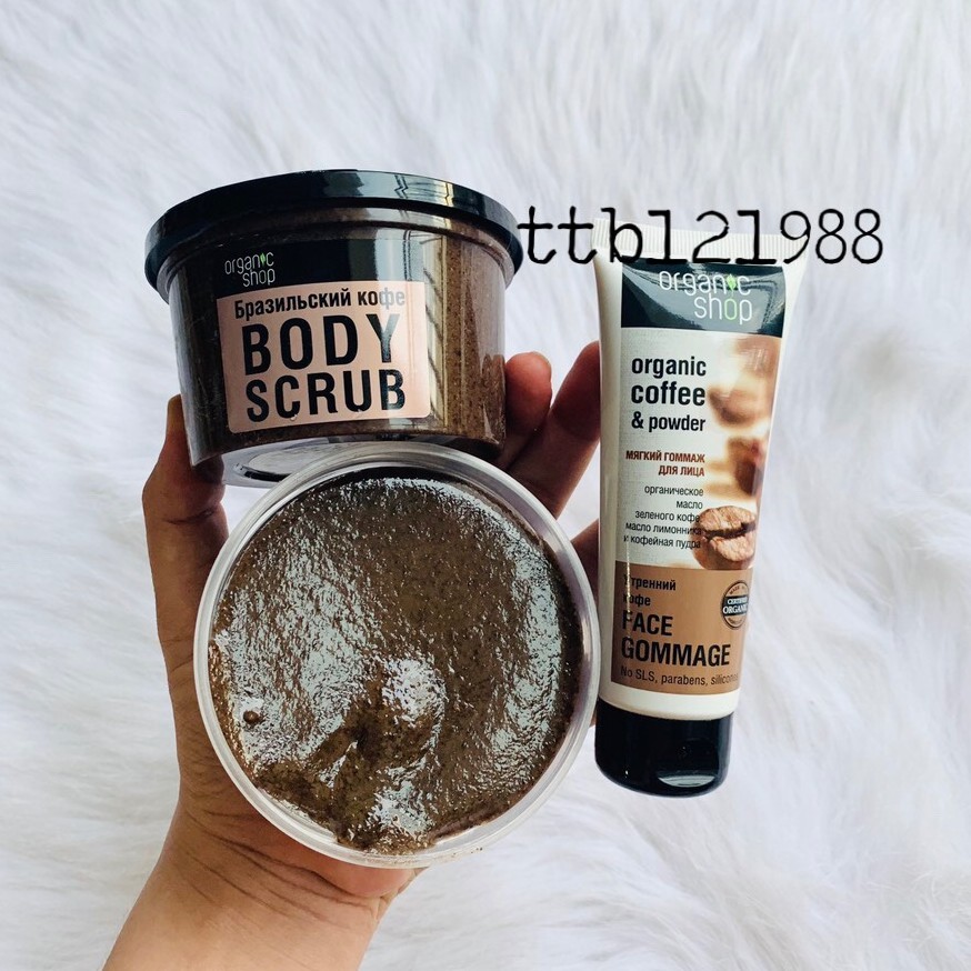 Tẩy Tế Bào Chết Toàn Thân Organic Coffee & Sugar Body Scrub - Tẩy Da Chết Organic 250ml | BigBuy360 - bigbuy360.vn