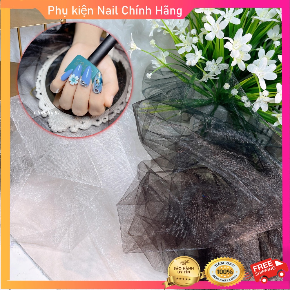 Lưới chụp ảnh màu trắng đen, dụng cụ trang trí nail xinh