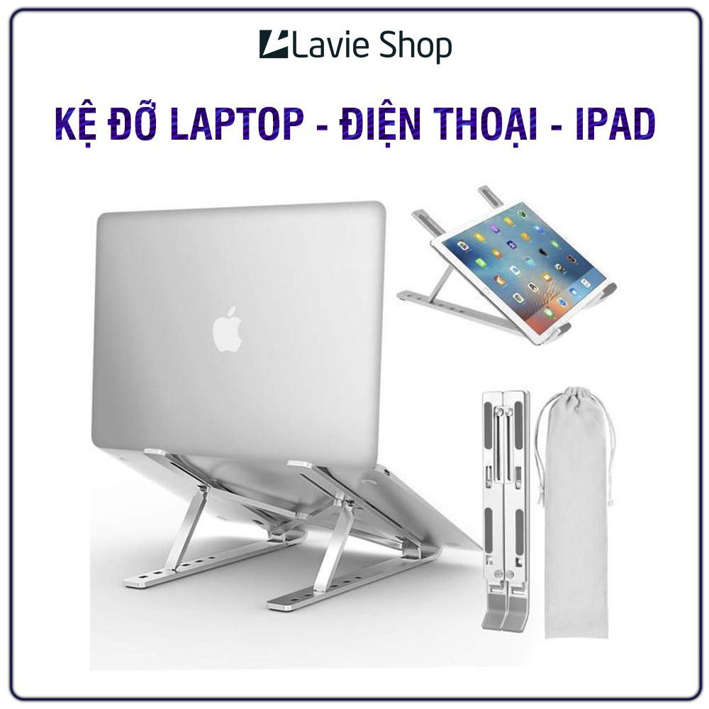 Giá Đỡ Laptop - Giá Kê Laptop Macbook Bằng Nhôm Điều Chỉnh Độ Cao, Màu Sắc Sang Trọng Có Thể Gấp Gọn Laptop Stand