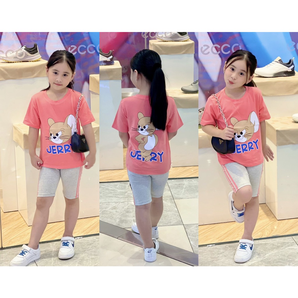 [22-43 KÝ] Bộ ngố thun cotton 4 chiều mềm mịn in hoạt hình siêu xinh cho bé,bộ tay ngắn quần lưng mặc nhà