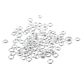 Set 100 nhẫn hở 4mm mạ bạc
