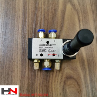 Van tay gạt khí nén TG2521B-08 hãng stnc đủ co nối ống hơi