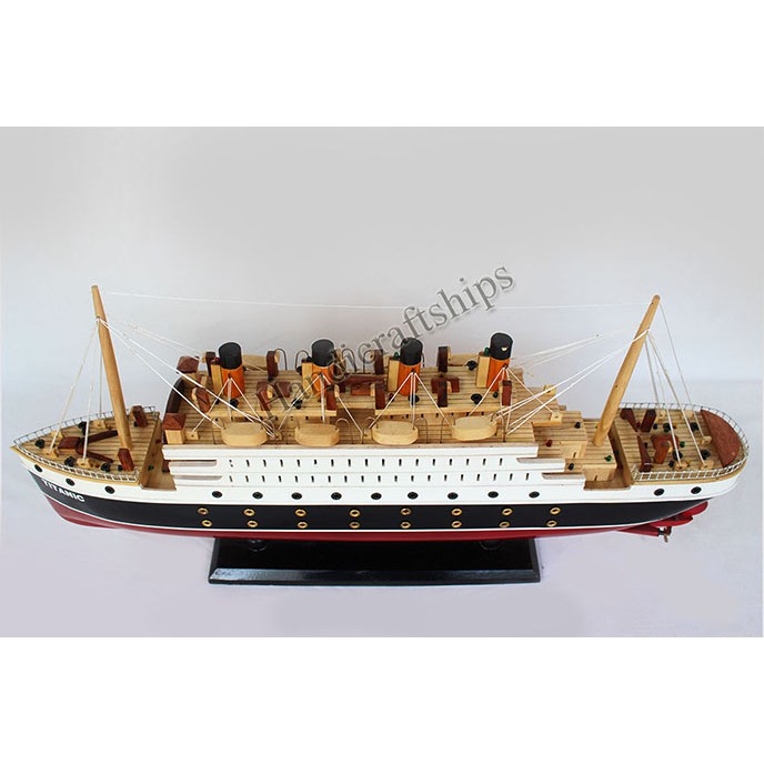 Mô hình tàu thuyền gỗ Titanic có điện (Thân: 60cm)