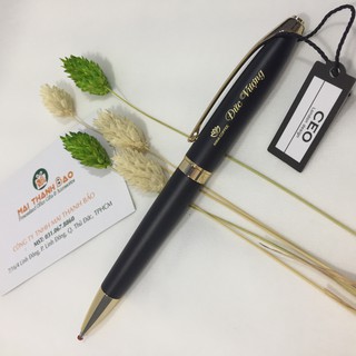 [XẢ KHO 3 NGÀY] Bút ký cao cấp CEO màu đen mờ làm quà tặng sang trọng doanh nhân + tặng 1 ruột bút loại tốt