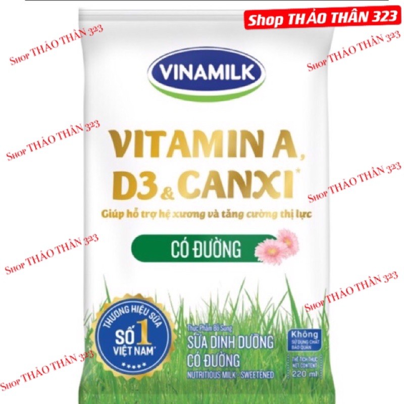 MẪU MỚI- Sữa Tươi Dinh Dưỡng Vinamilk 220ml* 10 Bịch