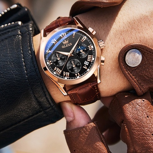 Đồng hồ đeo tay OLEVS cơ cấu thạch anh kim chỉ chống nước cho nam | BigBuy360 - bigbuy360.vn