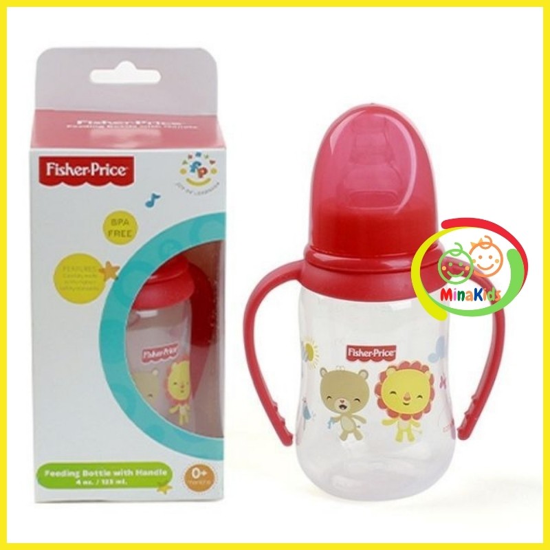 Bình Sữa 125ml Cho Bé Có Tay Cầm Núm Silicon Hàng Thái Lan Minakids 20868LT