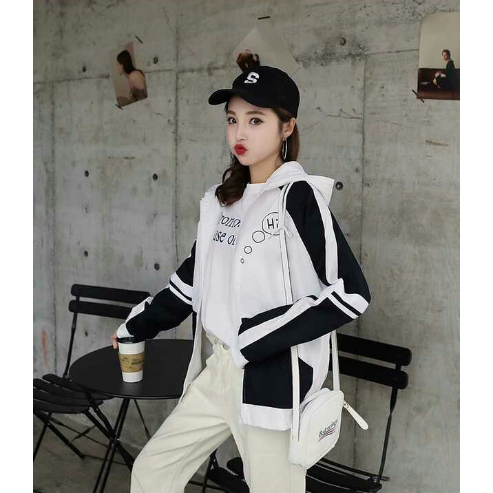 Áo khoác chống nắng nữ dù 2 lớp phối sọc tay Then Talk dễ thương DTP08 - MUA NGAY