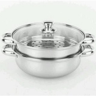 Bộ nồi lẩu xửng hấp 2 tầng inox