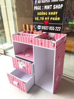 Tủ mini hello kitty sọc kệ mỹ phẩm