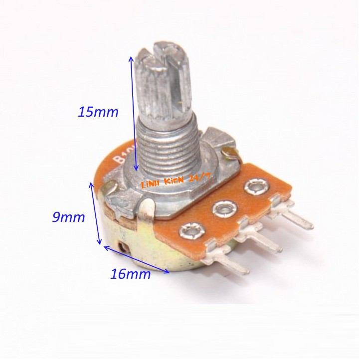 Bộ 5 Chiết áp Bi Đơn 10K, 50K, 100K Ohm