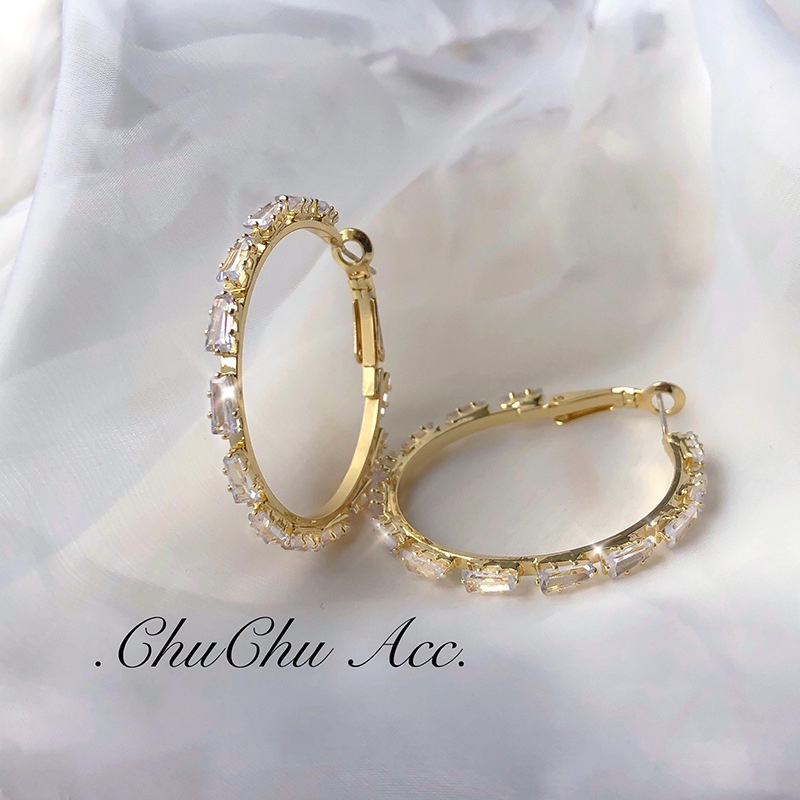 Khuyên Tai Tròn Phong Cách Hàn Quốc Đơn Giản Dễ Phối Đồ