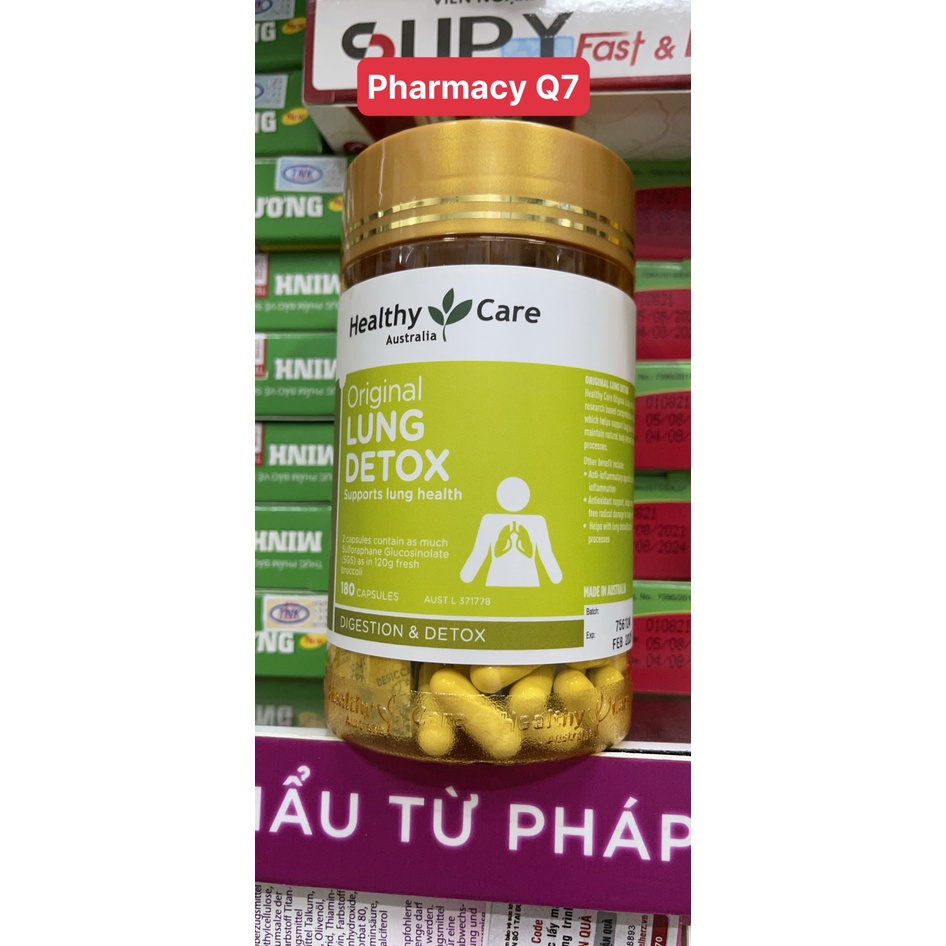 Viên uống Original Lung Detox Supports lung health - Hỗ trợ bổ phổi, bổ phế (Lọ 180 viên)