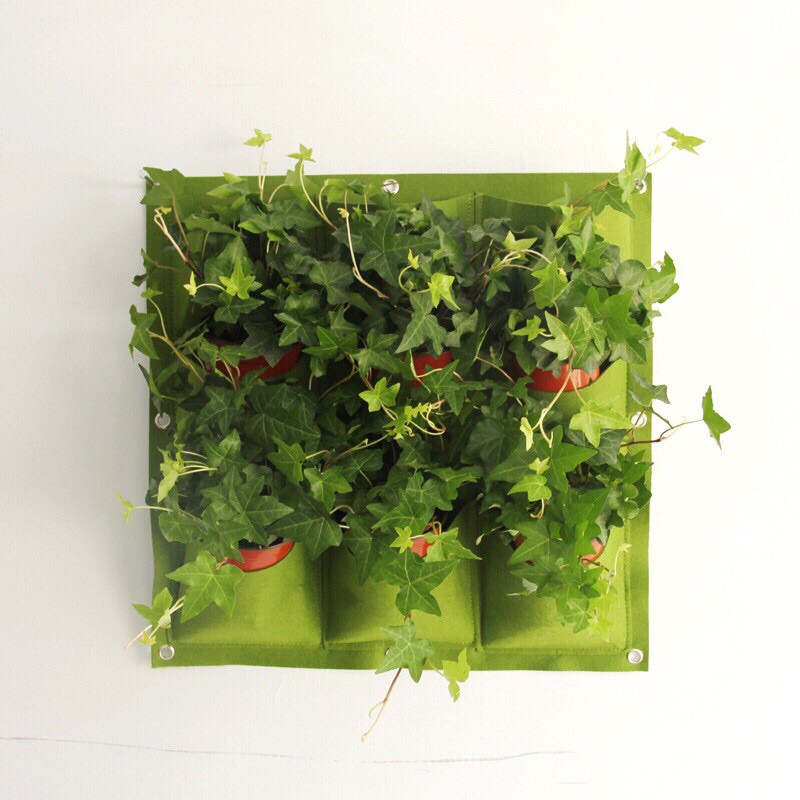 Túi trồng cây treo tường 9 hốc FL-GB9, Túi trồng hoa, rau, cây cảnh treo tường trang trí