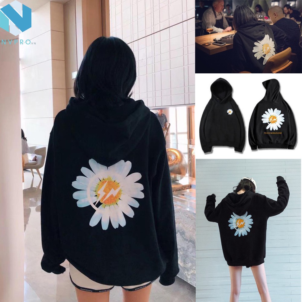 Áo Hoodies HÀN QUỐC Unisex hoa cúc hot rần rần KC009