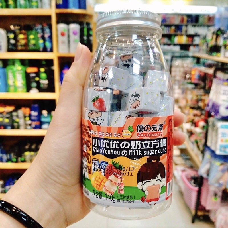 1 lọ kẹo sữa bò cube mix đủ vị