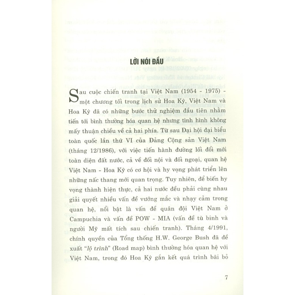 Sách - Quan Hệ Việt Nam - Hoa Kỳ (1995-2020)