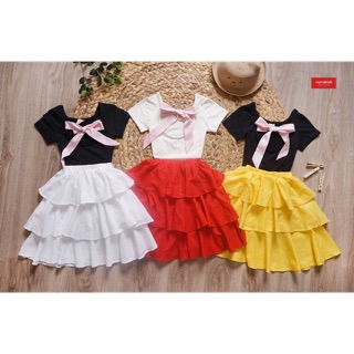 Sét áo cotton kèm chân váy cho bé 15-35kg