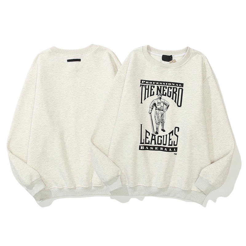 [ Mã 12FASHIONSALE1 giảm 10K đơn 50K ] Áo nỉ tay dài cổ tròn họa tiết in chữ thời trang cho nam và nữ