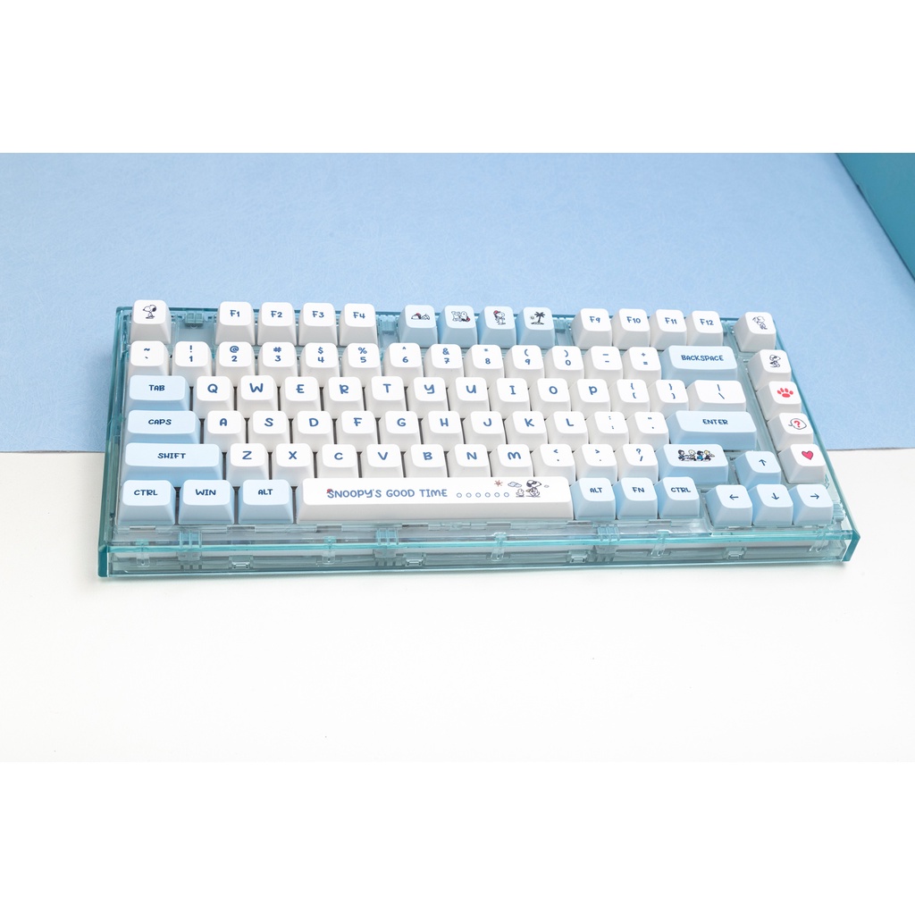 Snoopy Theme Keycap XDA Profile  PBT Bàn phím cơ Dy-thăng hoa Keycap Cá tính dễ thương Keycap 133 Phím