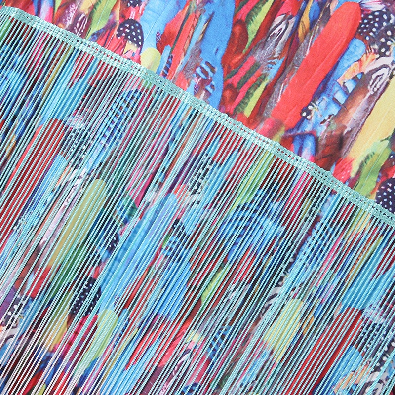 INCERUN Áo Thun Cổ Tròn In Họa Tiết Sau Lưng Phối Tua Rua Thời Trang Cho Nam