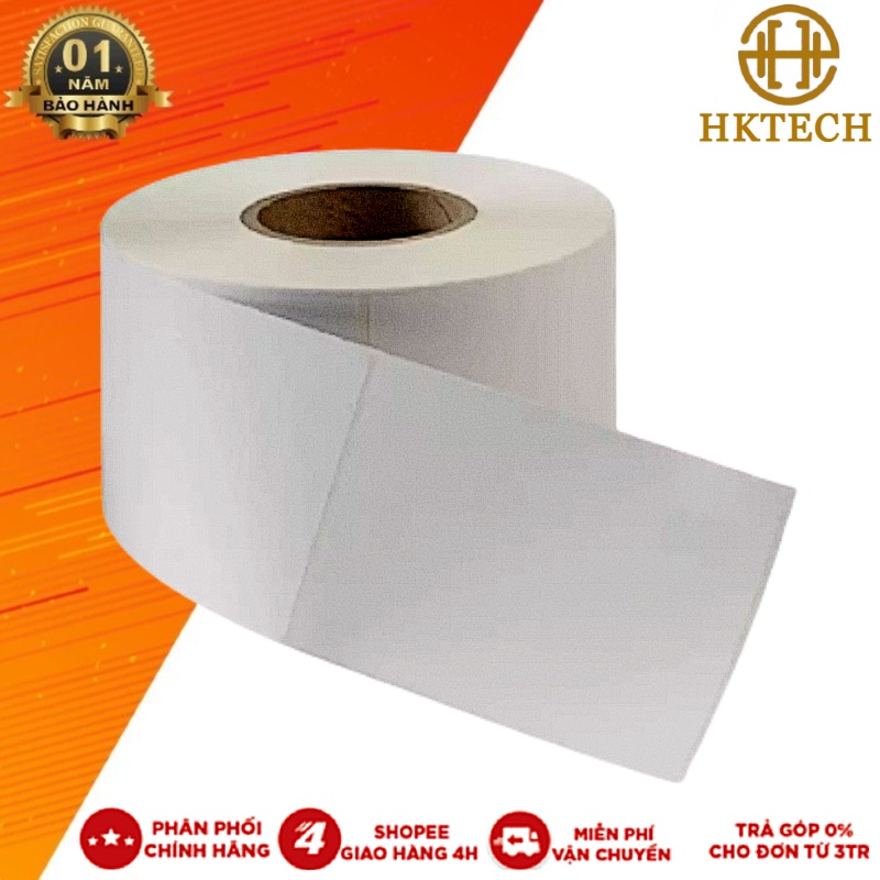 Giấy In Tem 50x70 mm Nhãn Mã Vạch Nhiệt 5x7 cm (Tem Đứng) (Cuộn 30m)