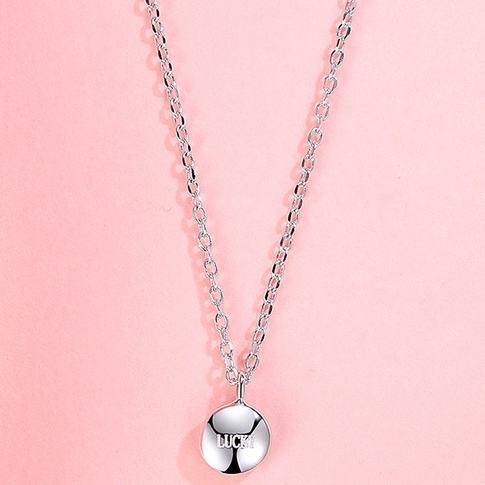 Dây chuyền nữ mạ bạc 925 hạt đậu may mắn thời trang hàn quốc trang sức CINLA DC001