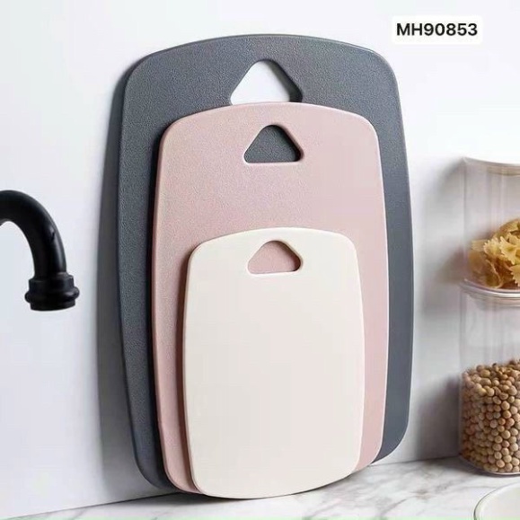 (giá sỉ)Combo 3 Thớt Nhựa Kháng Khuẩn Nhiều Màu, Khử Mùi, Chống Nấm Mốc, Chống Trượt