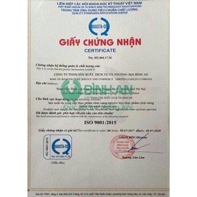 Mầm Đậu Nành Oganic - Tăng Kích Cỡ Vòng 1 Siêu Tốc (HÀNG CÔNG TY BÌNH AN) | BigBuy360 - bigbuy360.vn