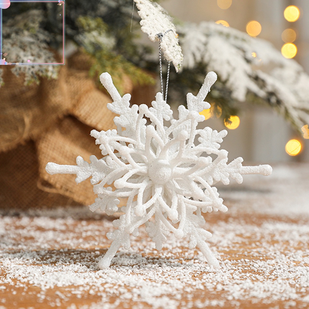 Đồ treo trang trí cây thông Giáng sinh hình cánh thiên thần/ bông tuyết/ tuần lộc bằng nhựa độc đáo tiện dụng