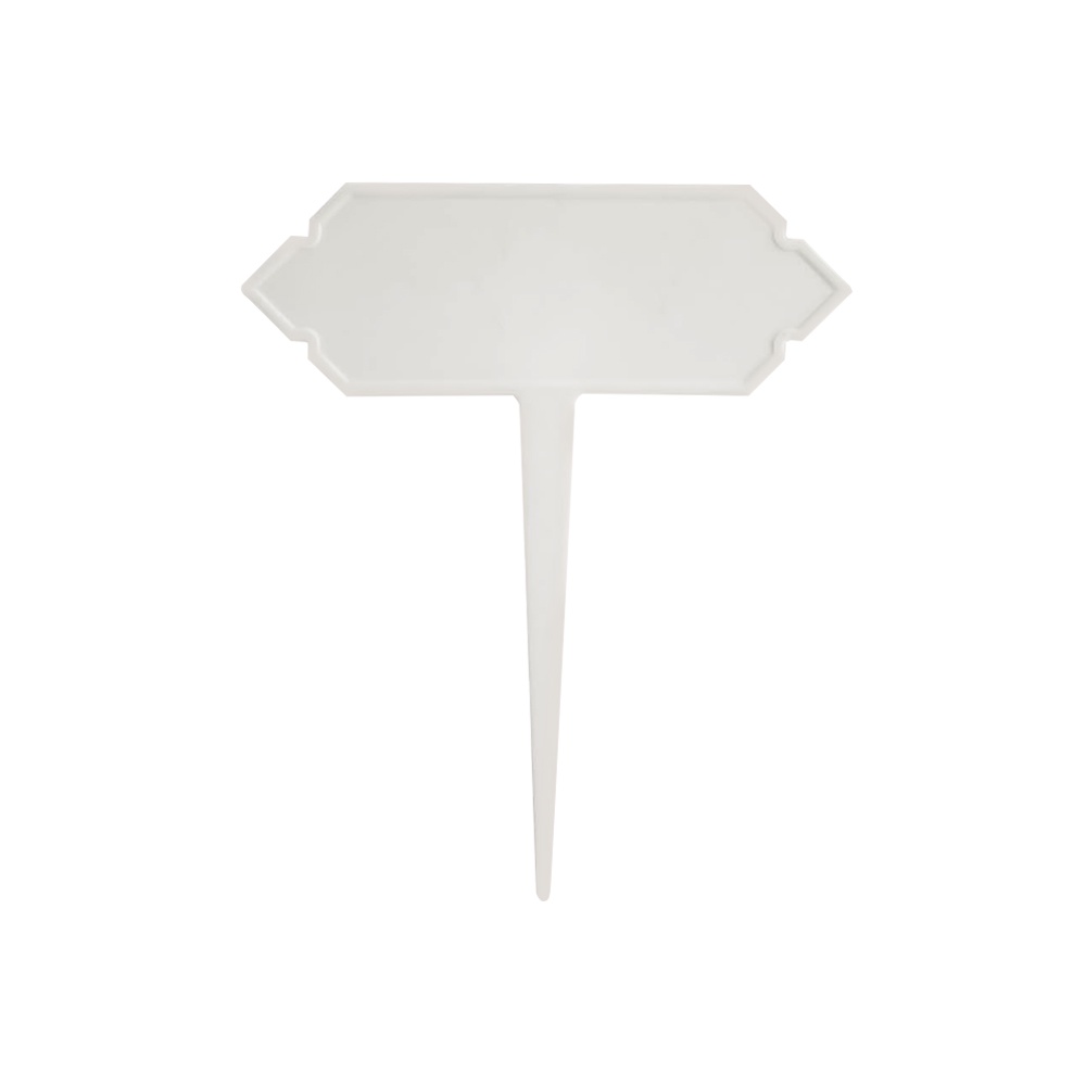HomeBase SPRING Bộ 10 Bảng tên chậu cây hoa trang trí sân vườn Sz to của Thái Lan W14xD0.4H17cm màu trắng