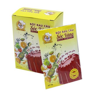 BỘT RAU CÂU DẺO GIÒN SÓC VÀNG 12GR X 10 GÓI