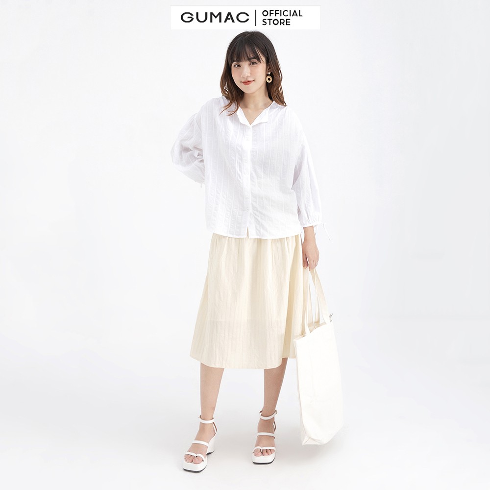 [Mã WABRGTET giảm 10% đơn 250k] Áo sơ mi cổ trụ GUMAC AB654