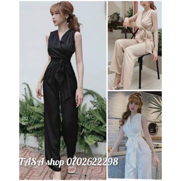 TTL-Video ảnh thật, jum ống rộng cổ chữ V cột nơ eo có mút ngực sexy màu nude, đen trắng cực tôn da dáng