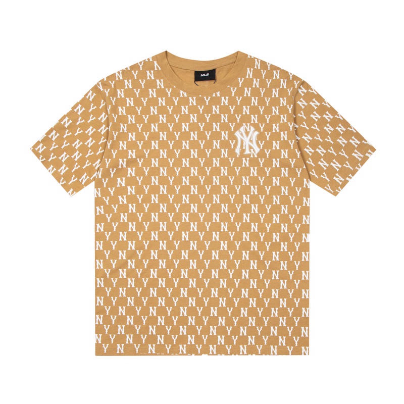 ❤❀  ❤ Áo Thun Cotton Tay Ngắn Thêu Họa Tiết MLB NY Thời Trang Cho Cặp Đôi