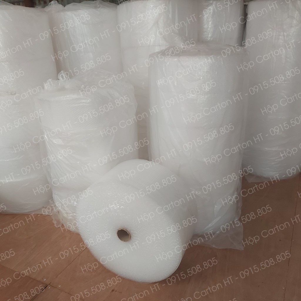 Xốp nổ bọc hàng, xốp chống sốc đóng hàng, bong bóng gói hàng khổ 20cmx100m và 30cmx100m giá rẻ - Hộp Carton HT