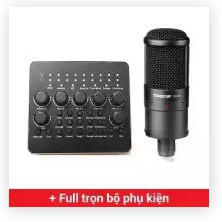 [BÁN CHẠY] Combo SM8B +  Micro V10 livestream, bán hàng, hát karaoke gia đình - giúp giọng ca bay bổng