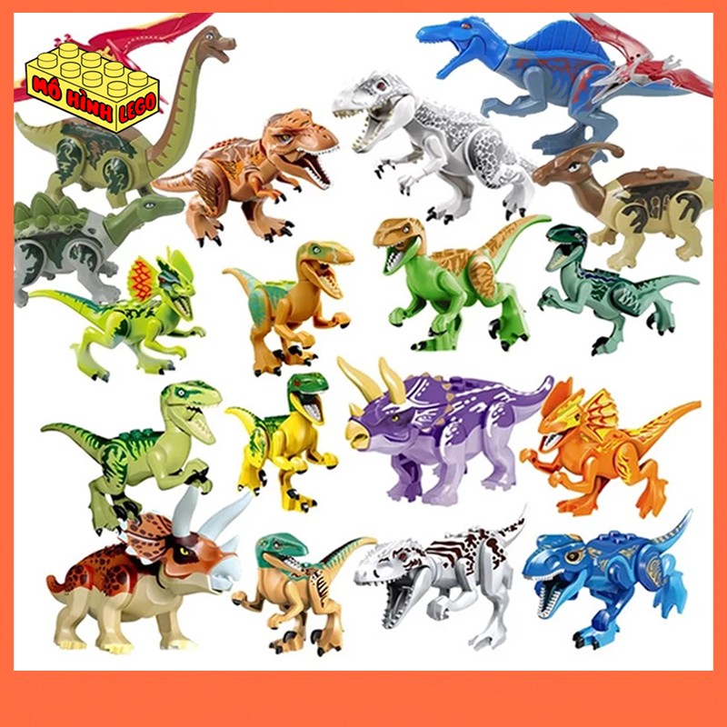 Đồ chơi lắp ráp lego giá rẻ mô hình khủng long Dinosaur Figures Jurassic Park
