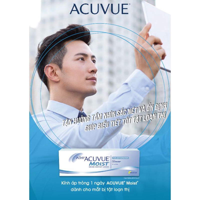 [ 1 TANG 1] Kính áp tròng Acuvue Moist loại dùng 1 ngày (1 Day Acuvue Moist)