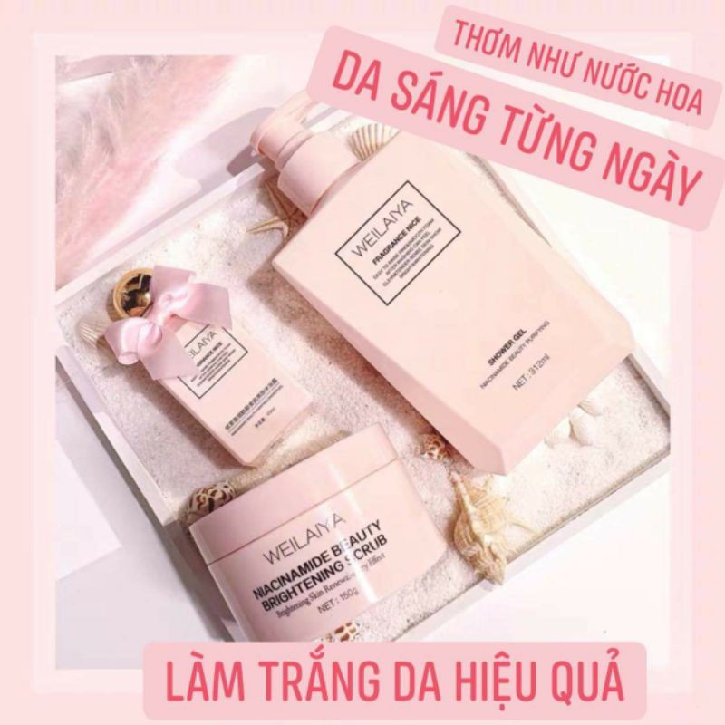 ❤ Sữa Tắm Trắng Da Weilaiya Fragrance Nice Hồng❤