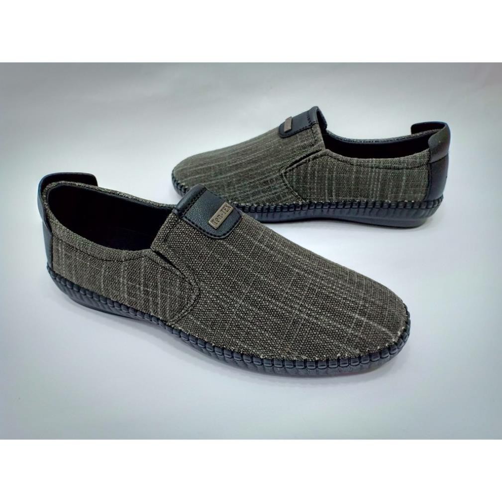 Giày lười nam vải bố màu xanh X86fashion [HÀNG CAO CẤP] | BigBuy360 - bigbuy360.vn